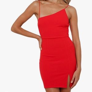 NWT - red just quella bodycon dress , size 4